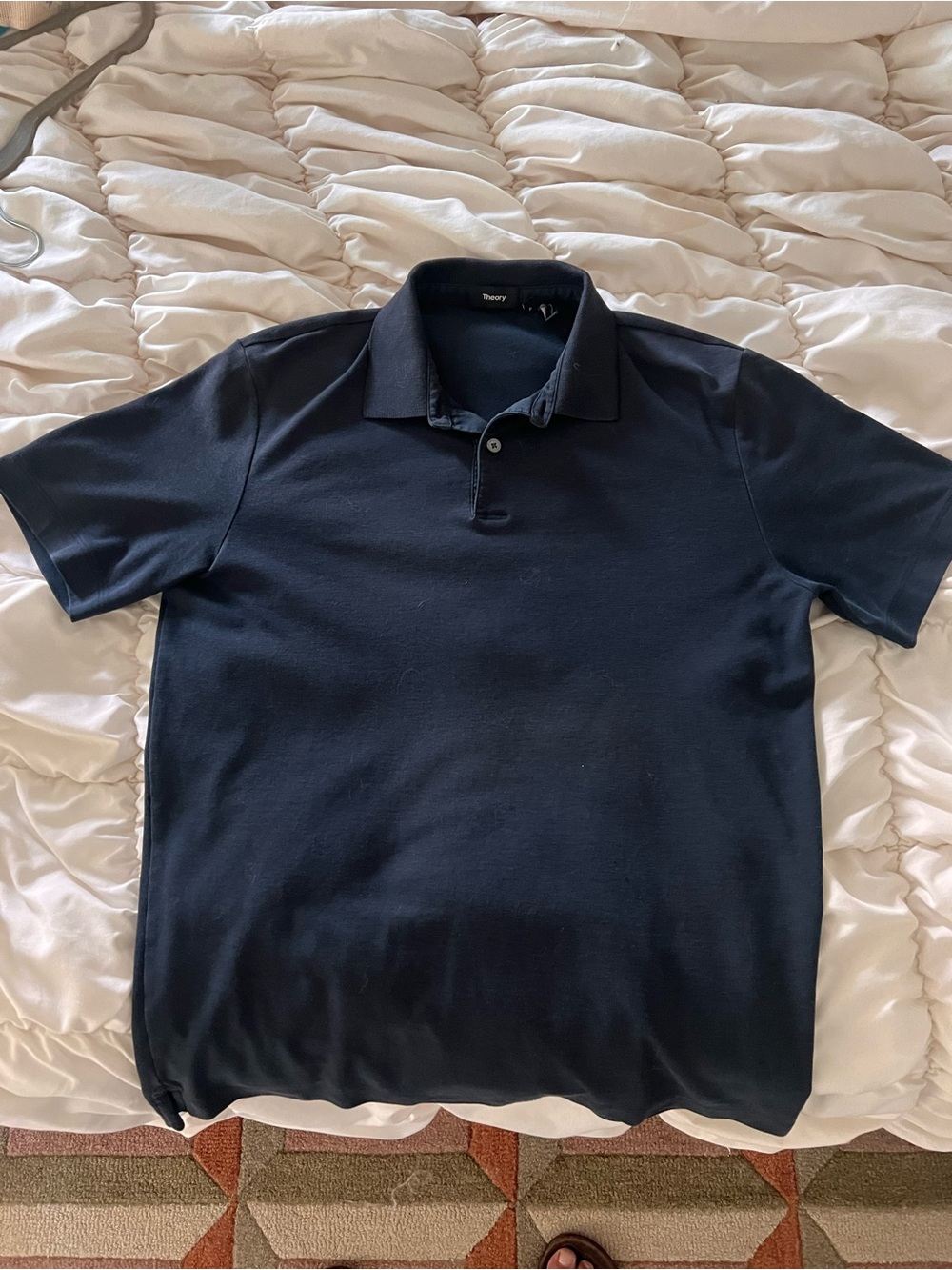 Theory Men's Navy Blue Polo Shirt